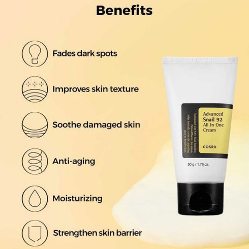 Advanced Snail 92 All in one cream - Tube, 50g - WowSkin Romania