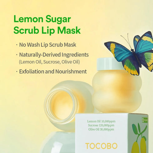 Lemon Sugar Scrub Lip Mask, 20 ml - WowSkin Romania