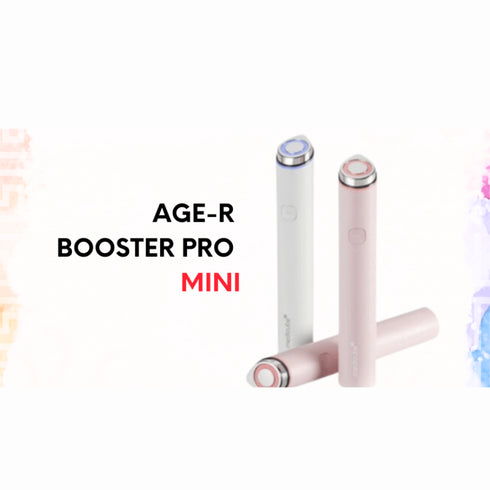 Redă fermitatea și luminozitatea pielii cu Boosterul facial MINI AGE-R roz, perfect pentru o rutină anti-aging eficientă chiar la tine acasă. wowskin.ro