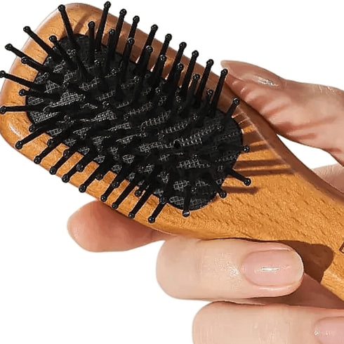 Mini Wooden Paddle Brush - WowSkin Romania