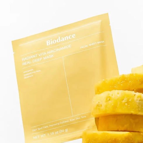 Detalii produs Biodance Radiant Vita Niacinamide Real Deep Mask – uniformizare ton piele, hidratare intensă, strălucire