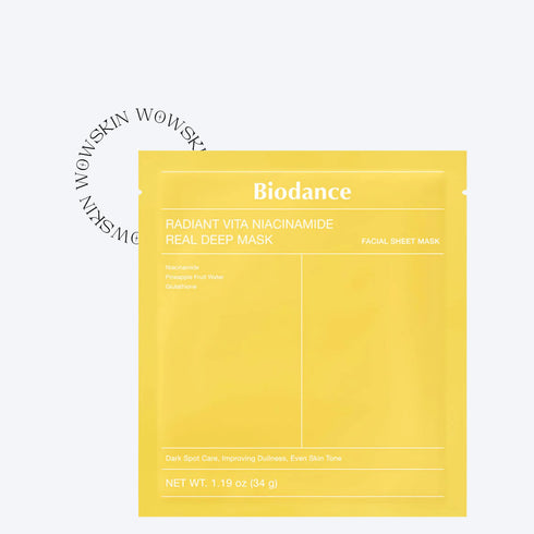 Biodance Radiant Vita Niacinamide Real Deep Mask 34 g – mască iluminatoare cu niacinamidă 20 000 ppm