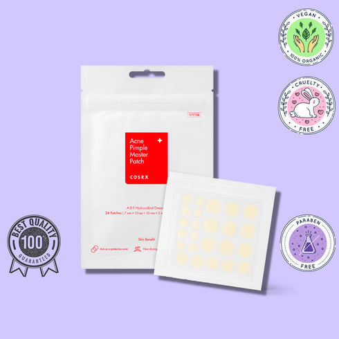 COSRX plasturi pentru coșuri oferă hidratare și protecție în același timp, diminuând rapid dimensiunea și inflamația acneei. Folosiți pentru o piele mai clară și fără iritații. wowskin.ro