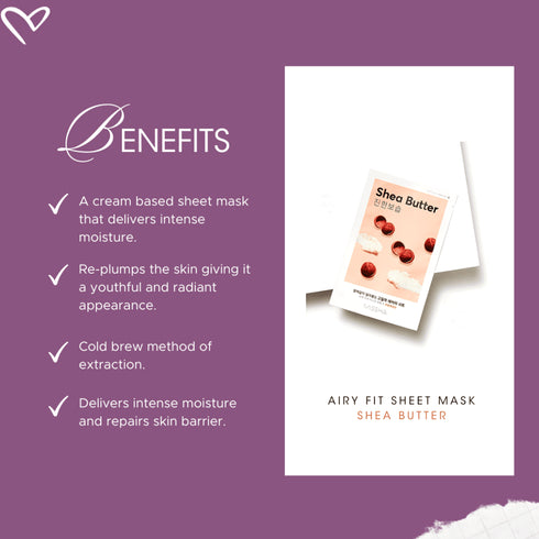 Airy Fit Sheet Mask Shea Butter - WowSkin Romania