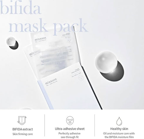 Bifida Mask Pack Descoperă esența frumuseții minimaliste cu pachetul de măști Bifida de la Mixsoon. Fiecare foaie de 26 g este îmbibată într-un ser puternic ce conține lizat de ferment bifida, renumit pentru proprietățile sale reparatoare. Acest pachet de măști promite să îmbunătățească rezistența și repararea pielii, lăsând-o vizibil moale, suplă și revitalizată. Ideal pentru o sesiune de răsfăț, Mixsoon Bifida Mask Pack este secretul tău pentru un ten hrănit și strălucitor.