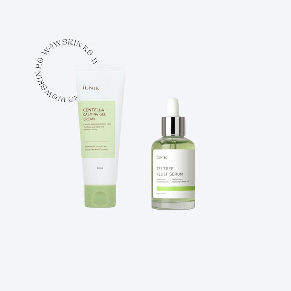 Set Centella: Ser arbore de ceai si crema cu centella - WowSkin Romania