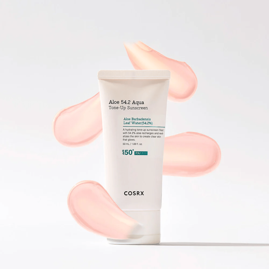 Cosrx Aloe Aqua Tone-Up – cremă solară ușoară care uniformizează subtil și hidratează pielea