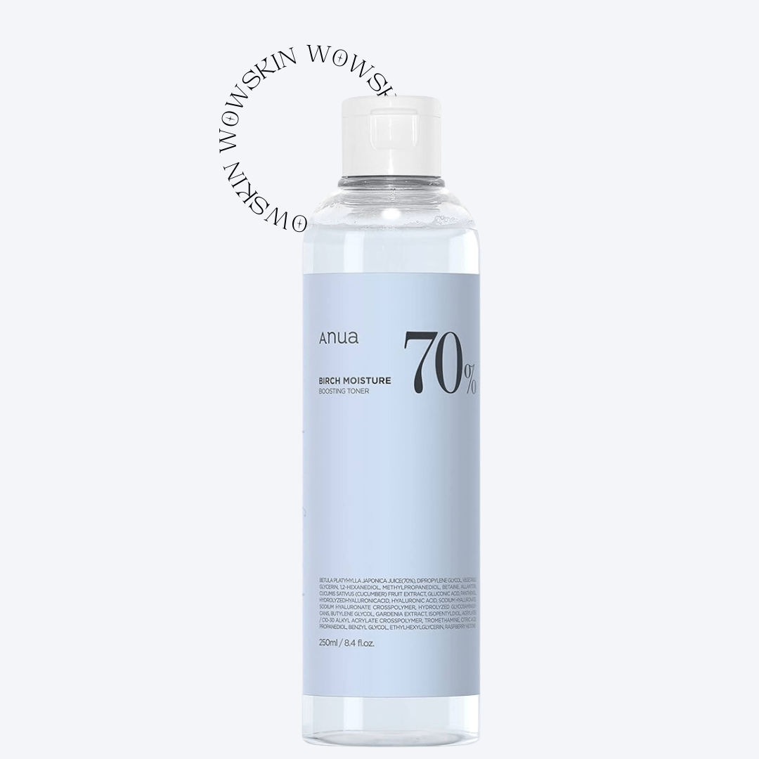 Birch Moisture Boosting Toner, 250 ml - WowSkin Romania Anua Birch Moisture Boosting Toner hidratează intens și calmează pielea sensibilă.
Cu 70% apă de mesteacăn, redă echilibrul și elasticitatea tenului.