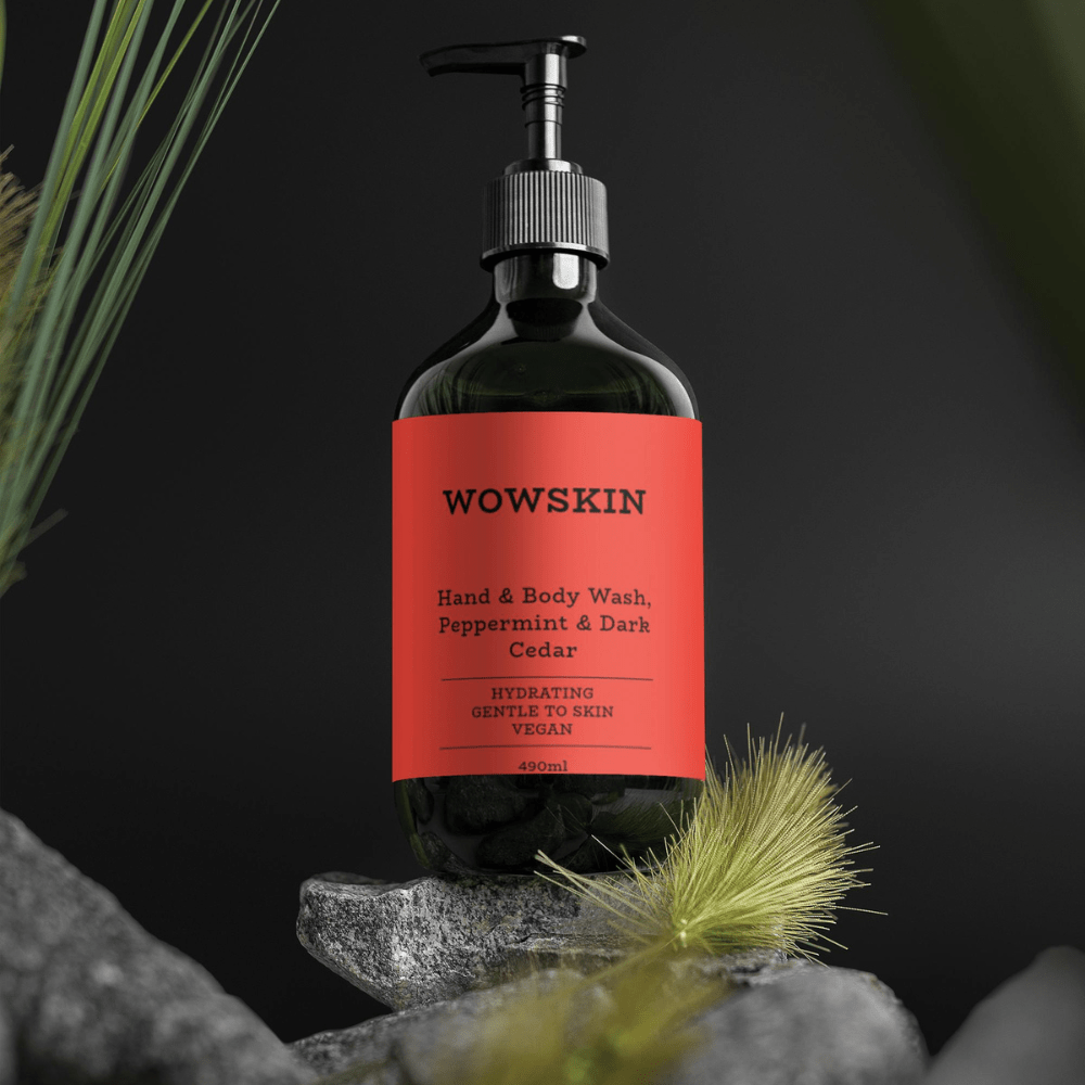 Detergent pentru mâini și corp, mentă și cedru închis - WowSkin Romania