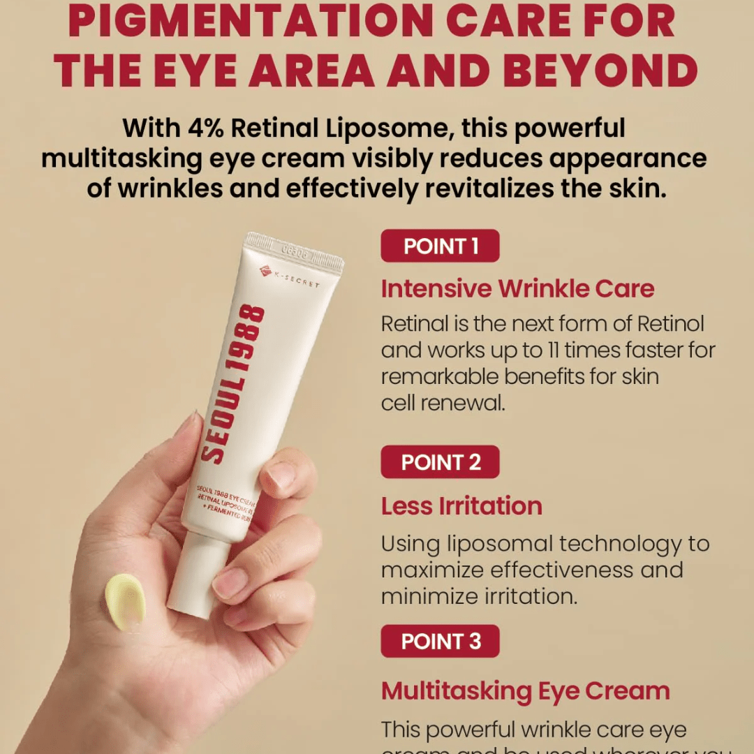 Eye Cream : Retinal Liposome 4% + Fermented Bean, 30 ml - WowSkin Romania
