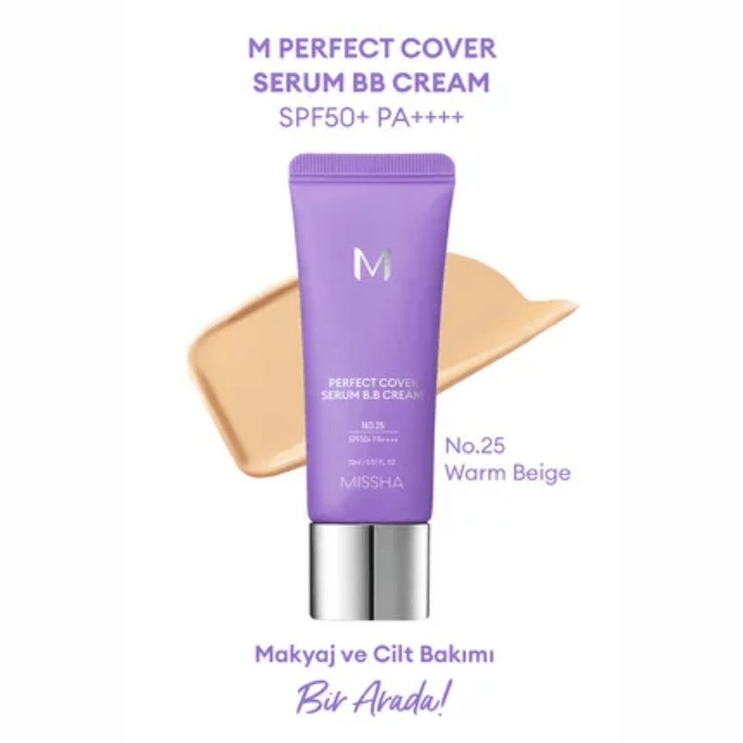 M Perfect Cover Serum BB Cream #25 Warm Beige, 20 ml - WowSkin Romania