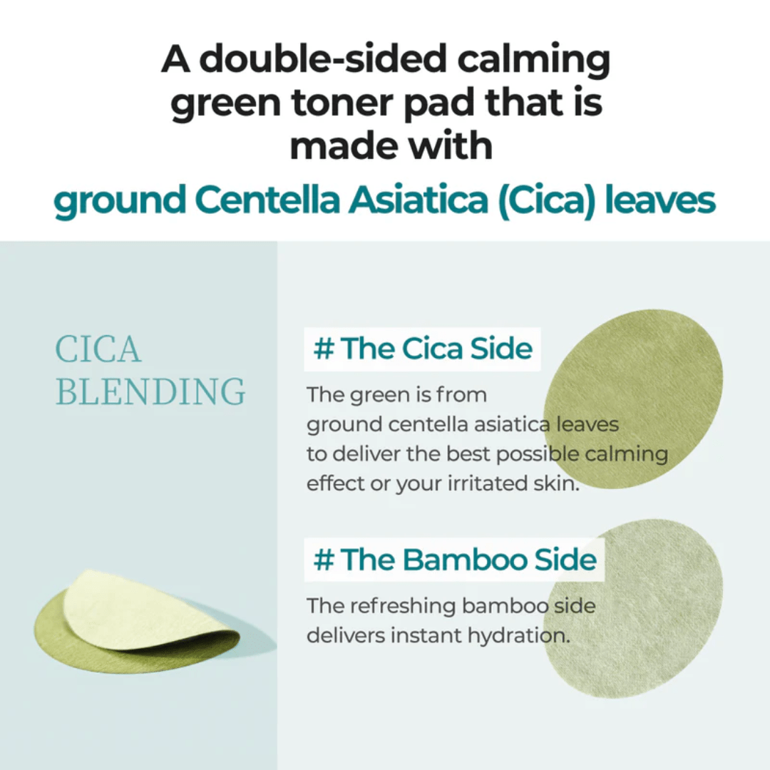 No. 1 Centella Re-leaf Green Toner Pad 190ml - WowSkin Romania