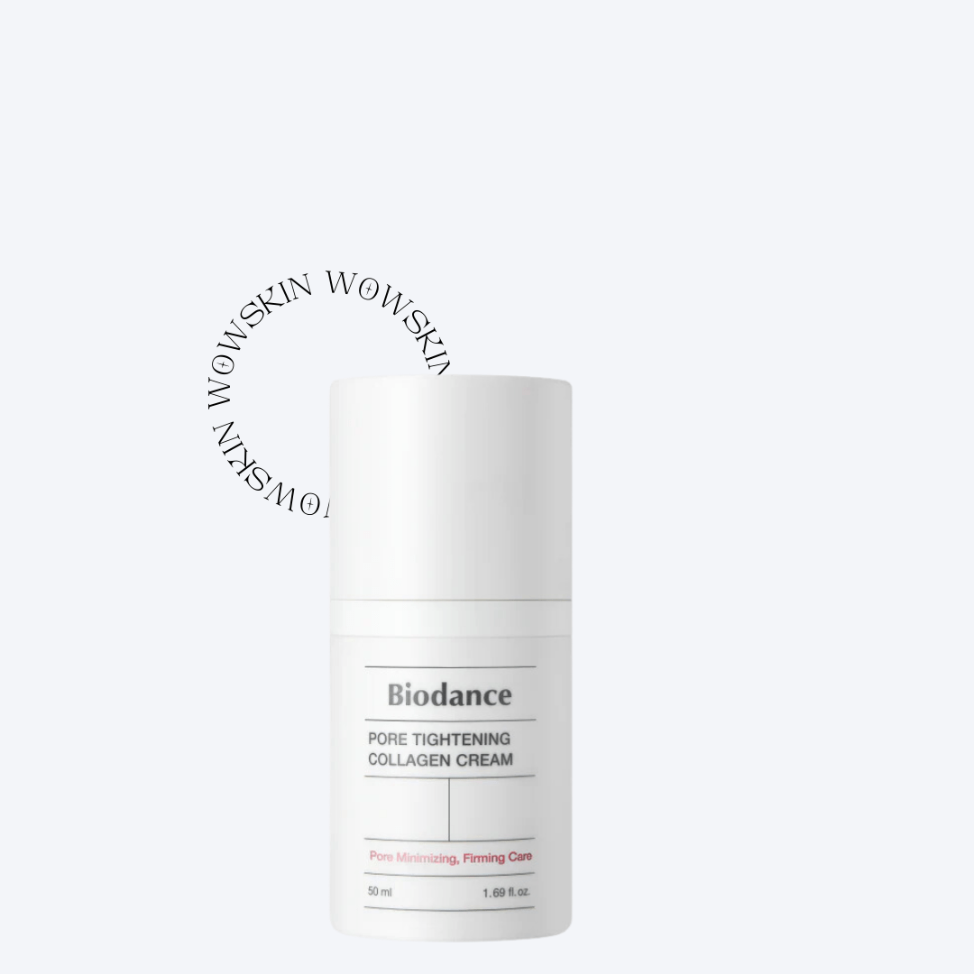 Hidratează intens și reduce vizibil porii cu Biodance Pore Tightening Collagen Cream. Cremă coreeană cu colagen și ingrediente active pentru un ten neted și ferm. wowskin.ro