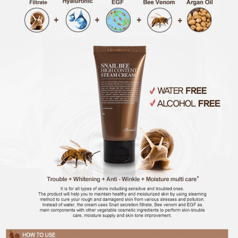 Snail Bee High Content Steam Cream