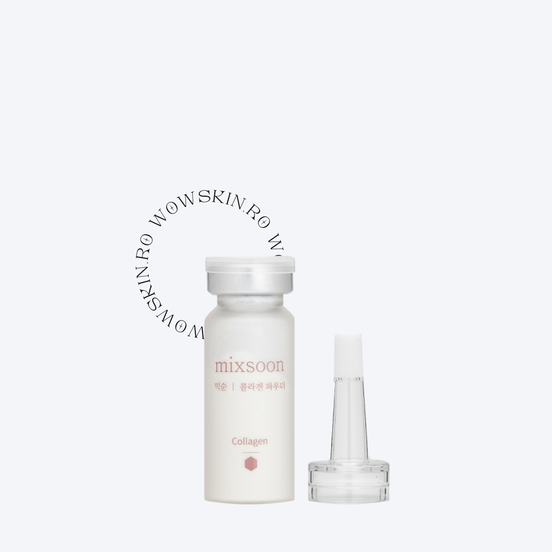 Mixsoon Collagen Powder, 3g Revitalizează-ți pielea cu pulberea de colagen Mixsoon's Collagen Powder, cel mai bun stimulent pentru piele într-un pachet minimalist. Concepută pentru a fi amestecată cu serurile sau cremele dvs. preferate, această pudră de colagen pur se îmbină perfect pentru a spori fermitatea și elasticitatea pielii. Fiecare aplicare oferă o explozie concentrată de colagen, ajutând la reducerea aspectului liniilor fine și al ridurilor, promovând în același timp un ten tânăr și radiant.